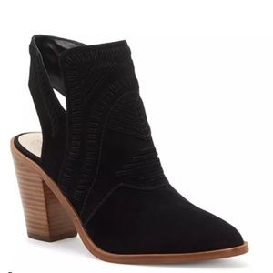Vince Camuto Black Cut-Out Ankle Booties